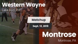Matchup: Western Wayne vs. Montrose  2019