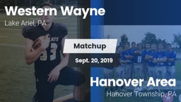 Matchup: Western Wayne vs. Hanover Area  2019