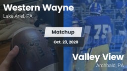 Matchup: Western Wayne vs. Valley View  2020
