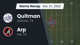 Recap: Quitman  vs. Arp  2022