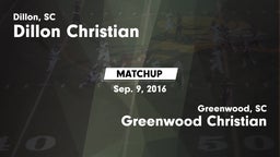Matchup: Dillon Christian vs. Greenwood Christian  2016