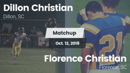 Matchup: Dillon Christian vs. Florence Christian  2018