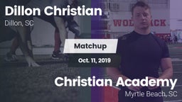Matchup: Dillon Christian vs. Christian Academy  2019