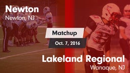 Matchup: Newton vs. Lakeland Regional  2016