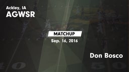 Matchup: AGWSR vs. Don Bosco 2016