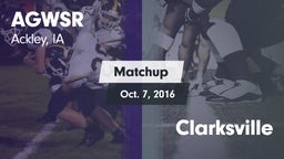 Matchup: AGWSR vs. Clarksville  2016