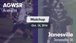Matchup: AGWSR vs. Janesville  2016