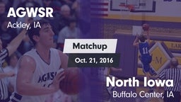 Matchup: AGWSR vs. North Iowa  2016