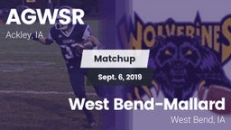 Matchup: AGWSR vs. West Bend-Mallard  2019