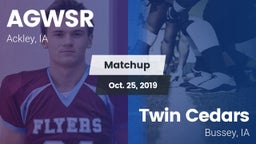 Matchup: AGWSR vs. Twin Cedars  2019