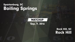 Matchup: Boiling Springs vs. Rock Hill  2016