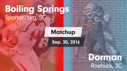 Matchup: Boiling Springs vs. Dorman  2016