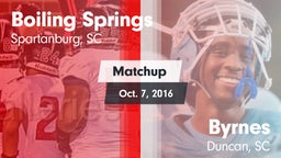 Matchup: Boiling Springs vs. Byrnes  2016