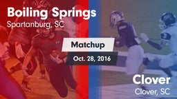 Matchup: Boiling Springs vs. Clover  2016