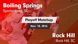 Matchup: Boiling Springs vs. Rock Hill  2016