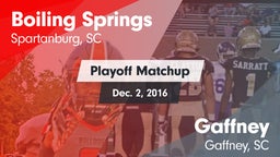 Matchup: Boiling Springs vs. Gaffney  2016