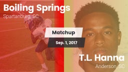 Matchup: Boiling Springs vs. T.L. Hanna  2017