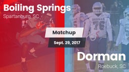 Matchup: Boiling Springs vs. Dorman  2017