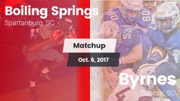 Matchup: Boiling Springs vs. Byrnes  2017