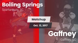 Matchup: Boiling Springs vs. Gaffney  2017