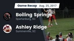 Recap: Boiling Springs  vs. Ashley Ridge  2017