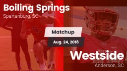 Matchup: Boiling Springs vs. Westside  2018
