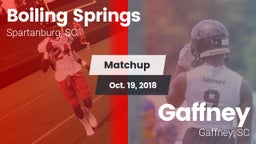 Matchup: Boiling Springs vs. Gaffney  2018