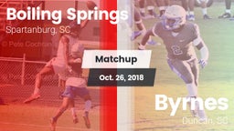 Matchup: Boiling Springs vs. Byrnes  2018