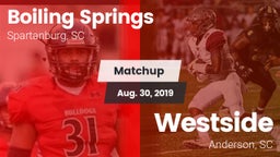 Matchup: Boiling Springs vs. Westside  2019