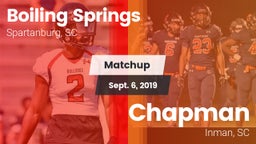 Matchup: Boiling Springs vs. Chapman  2019