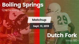 Matchup: Boiling Springs vs. Dutch Fork  2019