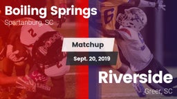 Matchup: Boiling Springs vs. Riverside  2019