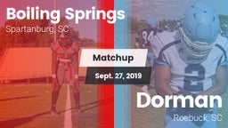 Matchup: Boiling Springs vs. Dorman  2019