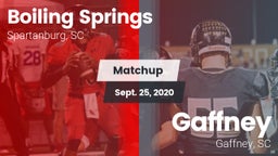 Matchup: Boiling Springs vs. Gaffney  2020