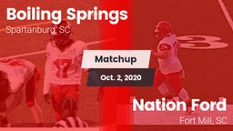 Matchup: Boiling Springs vs. Nation Ford  2020