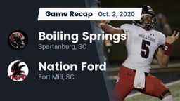 Recap: Boiling Springs  vs. Nation Ford  2020