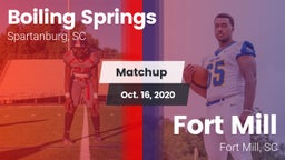 Matchup: Boiling Springs vs. Fort Mill  2020