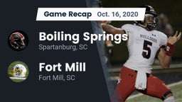 Recap: Boiling Springs  vs. Fort Mill  2020