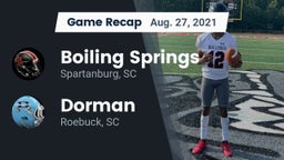 Recap: Boiling Springs  vs. Dorman  2021