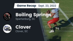 Recap: Boiling Springs  vs. Clover  2022