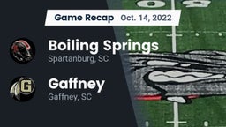 Recap: Boiling Springs  vs. Gaffney  2022