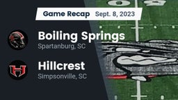Recap: Boiling Springs  vs. Hillcrest  2023
