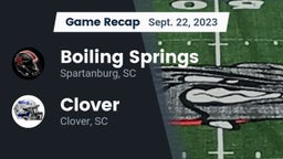 Recap: Boiling Springs  vs. Clover  2023