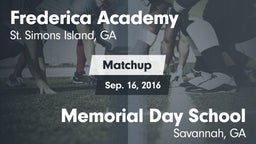 Matchup: Frederica Academy vs. Memorial Day School 2016