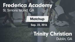 Matchup: Frederica Academy vs. Trinity Christian  2016