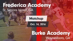 Matchup: Frederica Academy vs. Burke Academy  2016