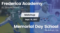 Matchup: Frederica Academy vs. Memorial Day School 2017