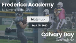 Matchup: Frederica Academy vs. Calvary Day  2020