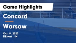 Concord  vs Warsaw  Game Highlights - Oct. 8, 2020