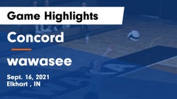Concord  vs wawasee  Game Highlights - Sept. 16, 2021